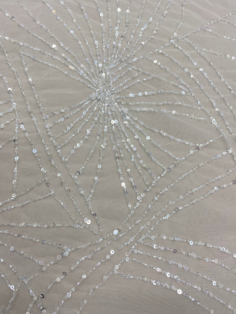 Beaded Tulle (K24515) Ivory