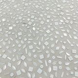 Ivory Sequin Tulle — featuring sequins, 100% nylon, 110cm wide