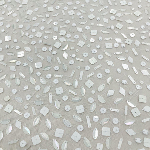 Remnant Sequin Tulle (K24645) Ivory