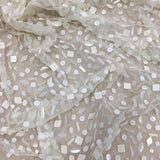 Ivory Sequin Tulle — featuring sequins, 100% nylon, 110cm wide