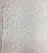 Ivory Cutwork Beaded Tulle — featuring hand-beading and sequins, 100% nylon, 140cm wide