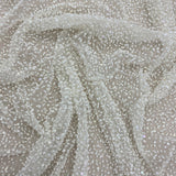 Ivory Beaded Tulle — featuring hand-beading and sequins, 100% nylon, 110cm wide