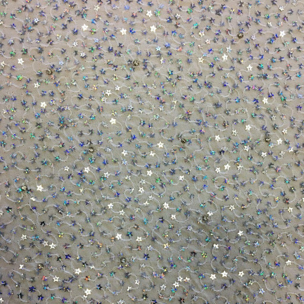 Star Sequin Georgette (K24957) Ivory
