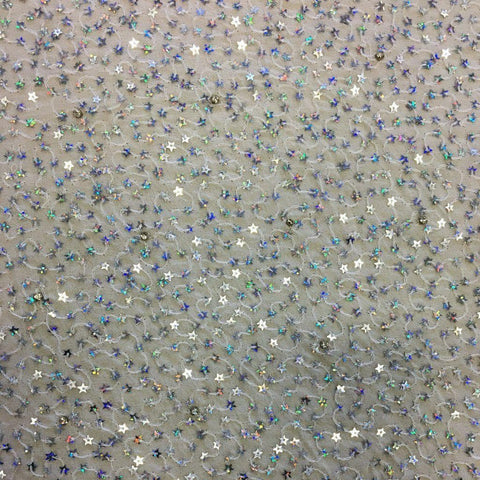 Star Sequin Georgette (K24957) Ivory