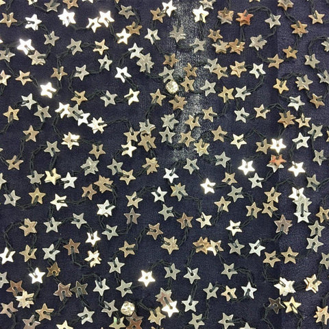 Star Sequin Georgette (K24957) Navy