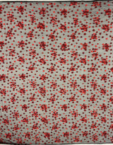 Red / Black Floral Sequin Tulle — featuring hand-beading and sequins, 100% nylon, 105cm wide