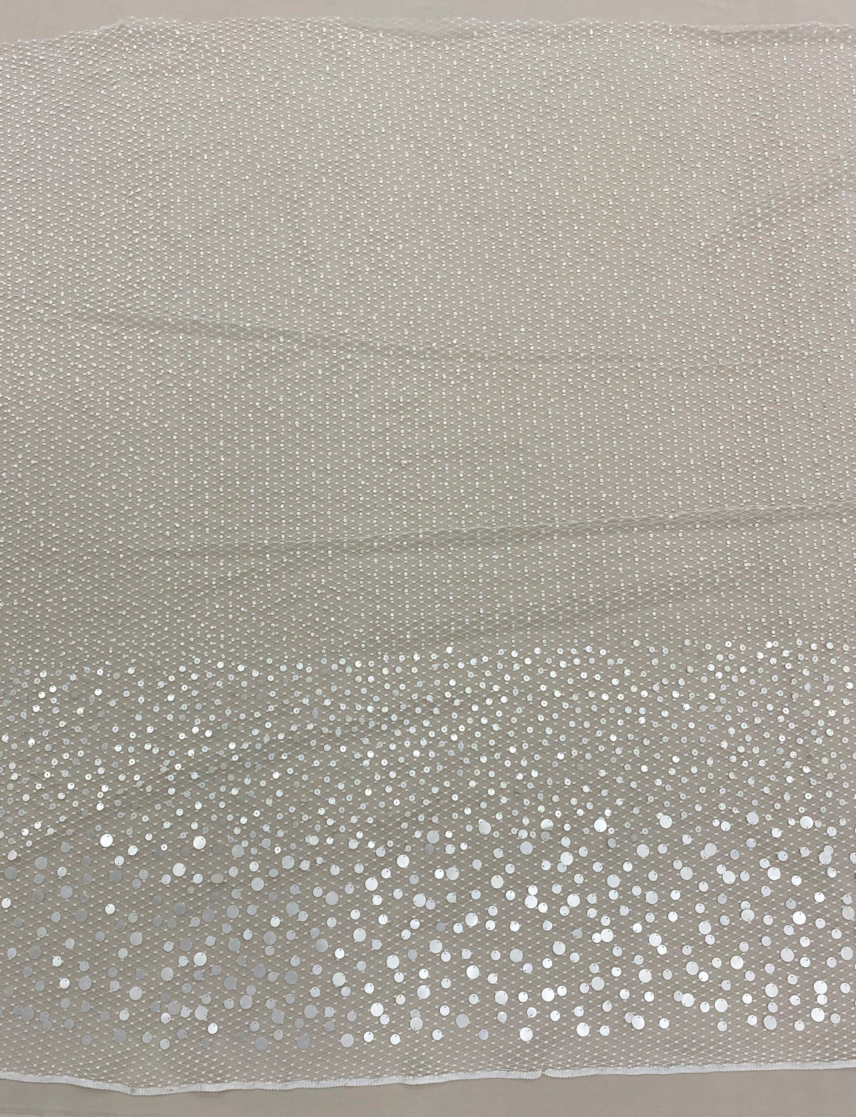 Soft Sequined Tulle (K25294) - White
