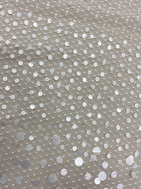 Beaded Tulle (K25294) White