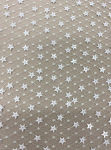 Ivory Sequin Star Tulle — featuring sequins, 100% polyamide, 130cm wide