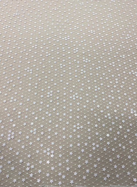 Sequin Star Tulle (K25307) Ivory