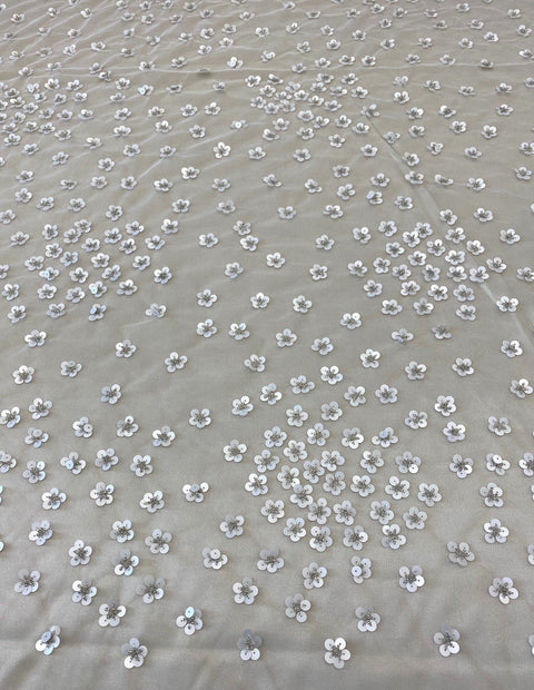 Floral Sequin Tulle (K25454)