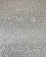 Ivory / Pink Floral Sequin Tulle — featuring hand-beading and sequins, 100% nylon, 110cm wide