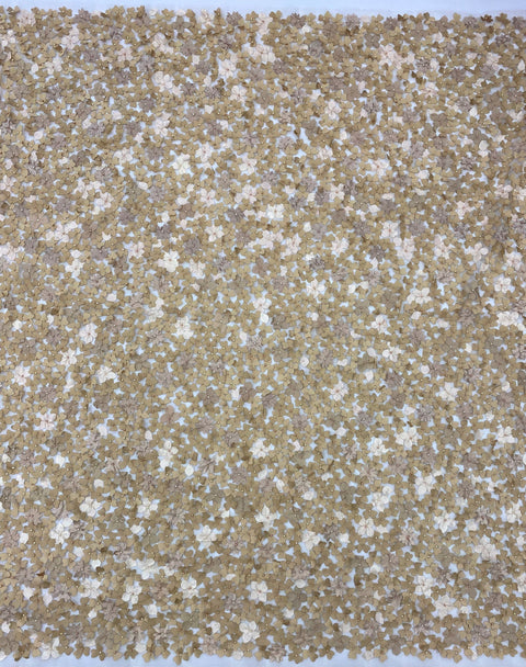 Floral Embellished Tulle (K25736) Sand