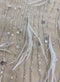 Feather Embellished Tulle (k25903) Ivory