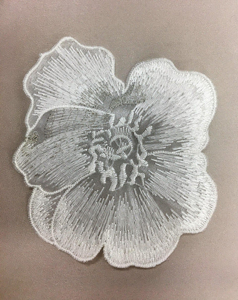 Flower Large Ivory Silver