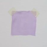 Lavender Satin Chiffon — lightweight and sheer with a fluid, airy drape and a smooth satin luster finish, 100% mulberry silk, 140cm wide