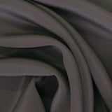 Licorice Crepe De Chine — lightweight with a low-sheen matte finish and a soft, fluid drape, 100% mulberry silk, 137cm wide