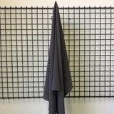 Licorice Crepe De Chine — lightweight with a low-sheen matte finish and a soft, fluid drape, 100% mulberry silk, 137cm wide