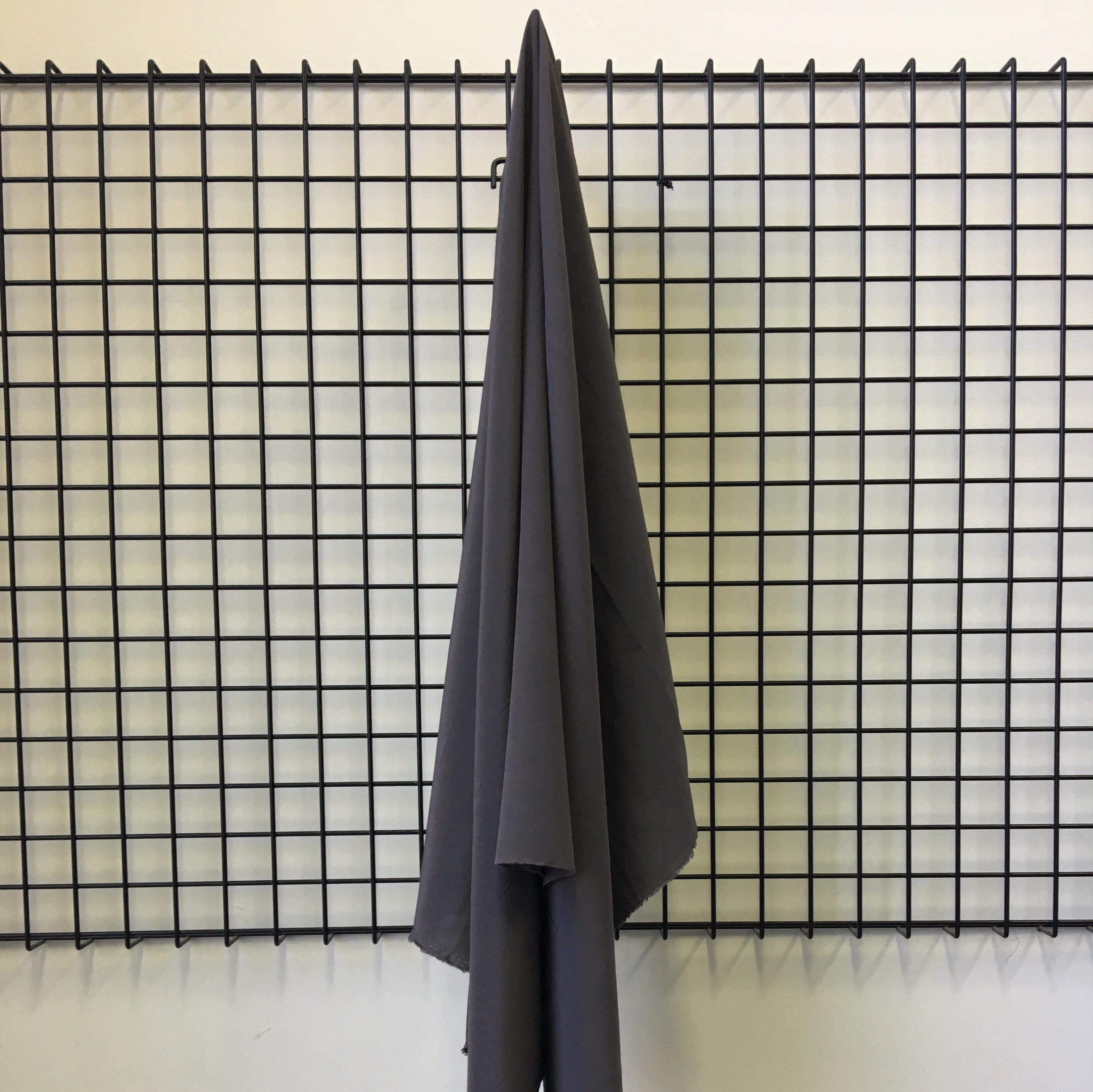 Licorice Crepe De Chine — lightweight with a low-sheen matte finish and a soft, fluid drape, 100% mulberry silk, 137cm wide