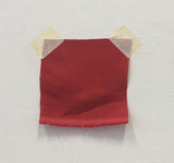 Red Linen — mid-weight plain-weave linen with a slightly crisp handle that softens with wear, 100% linen, 135cm wide