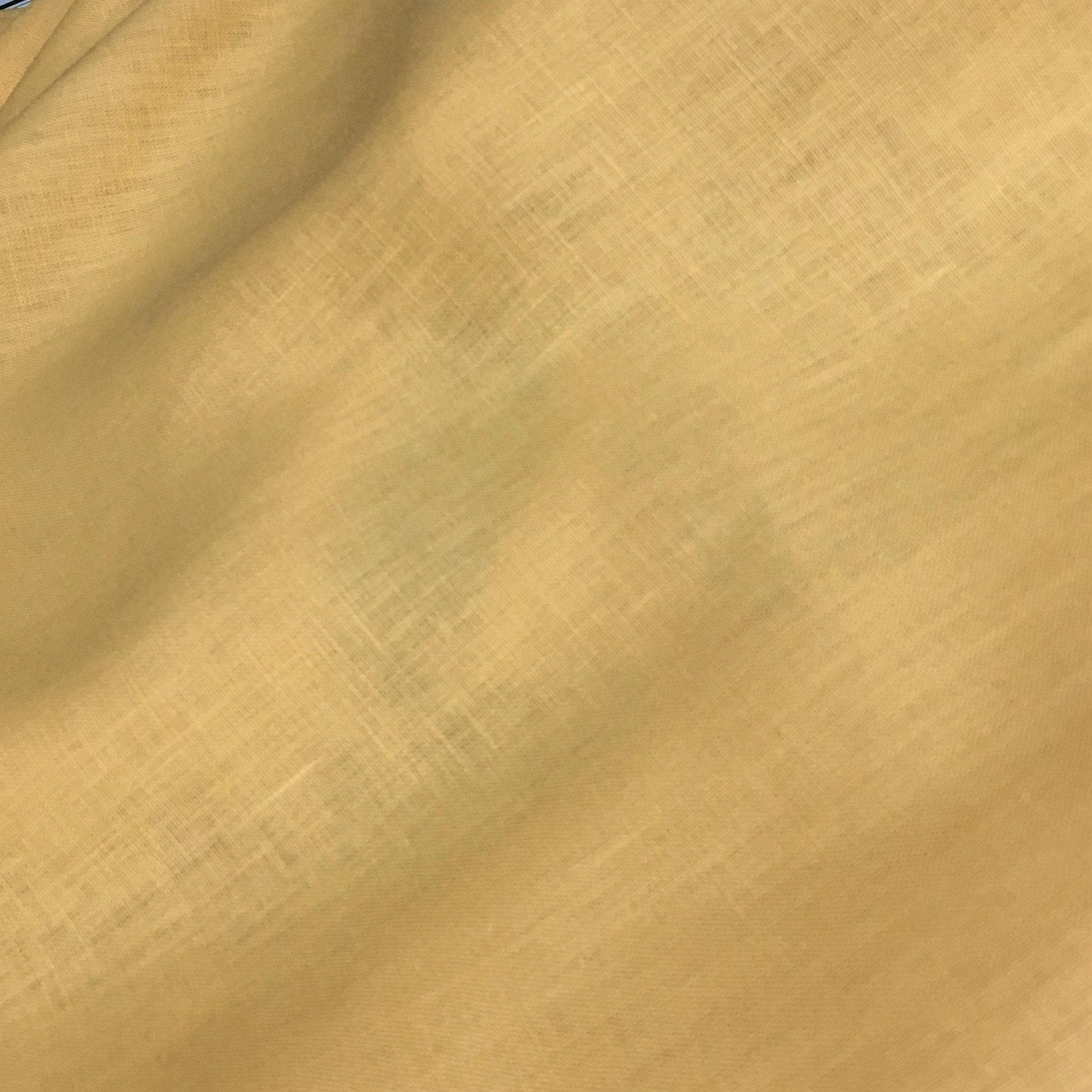 Sunflower Linen — mid-weight plain-weave linen with a slightly crisp handle that softens with wear, 100% linen, 135cm wide
