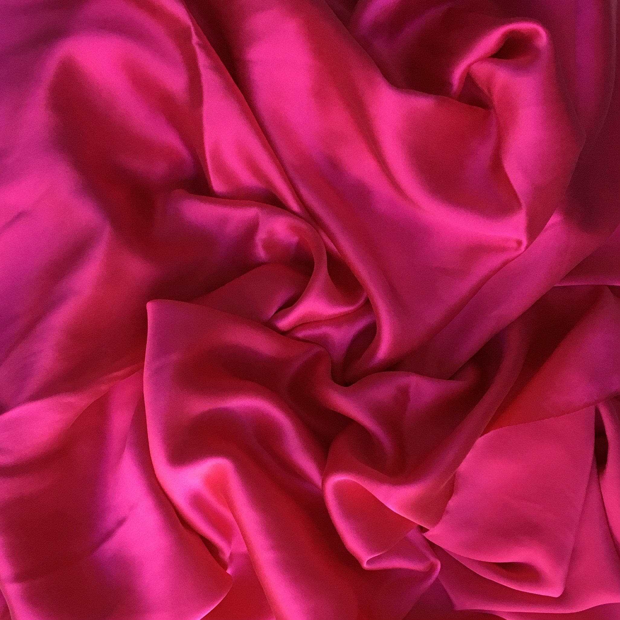 Lipstick Sandwash Satin — lightweight and soft with a smooth luster satin finish, 100% mulberry silk, 140cm wide