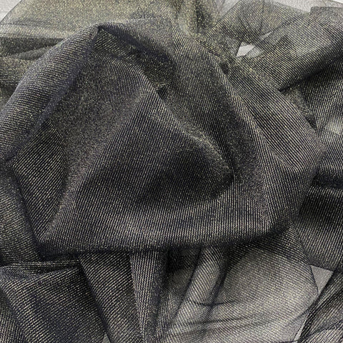 Lurex tulle Black Gold