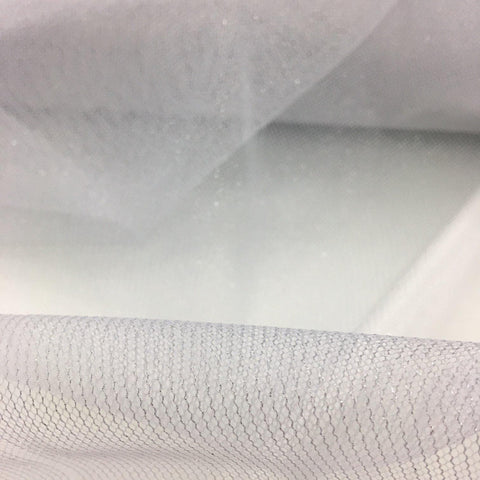 Remnant Lurex tulle Ivory Silver