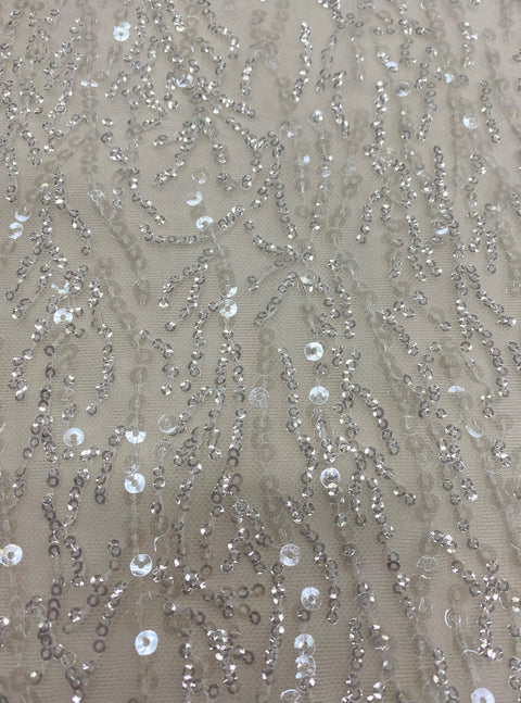 Sequined Tulle (LV10720) Ivory