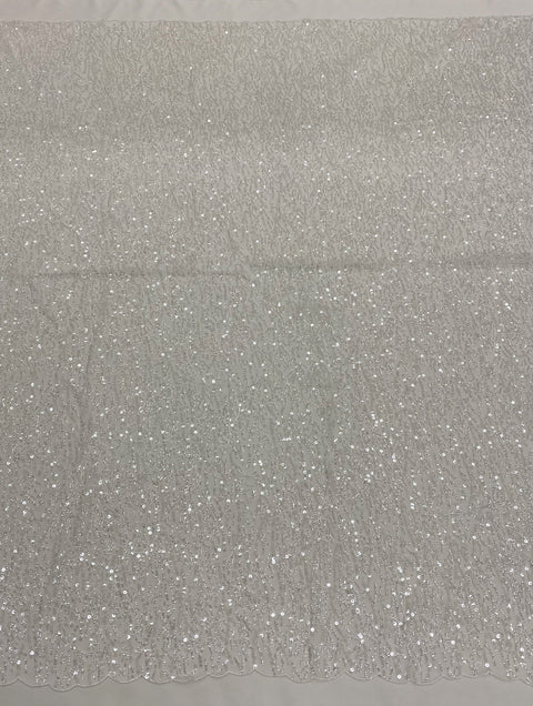 Sequined Tulle (LV10720) Ivory