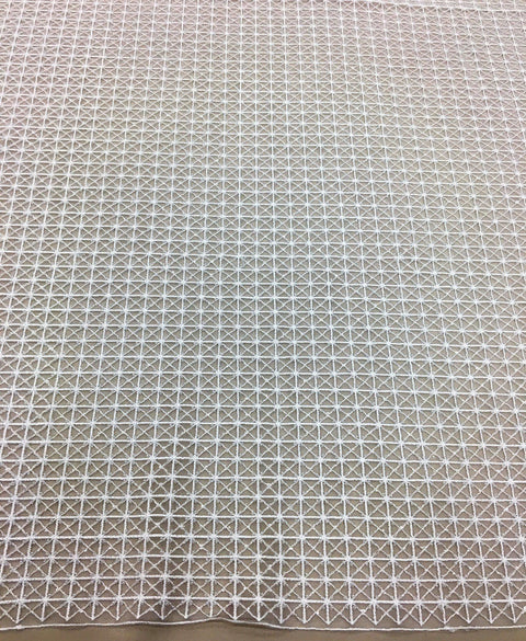 Double Lattice Tulle Lv11001 White