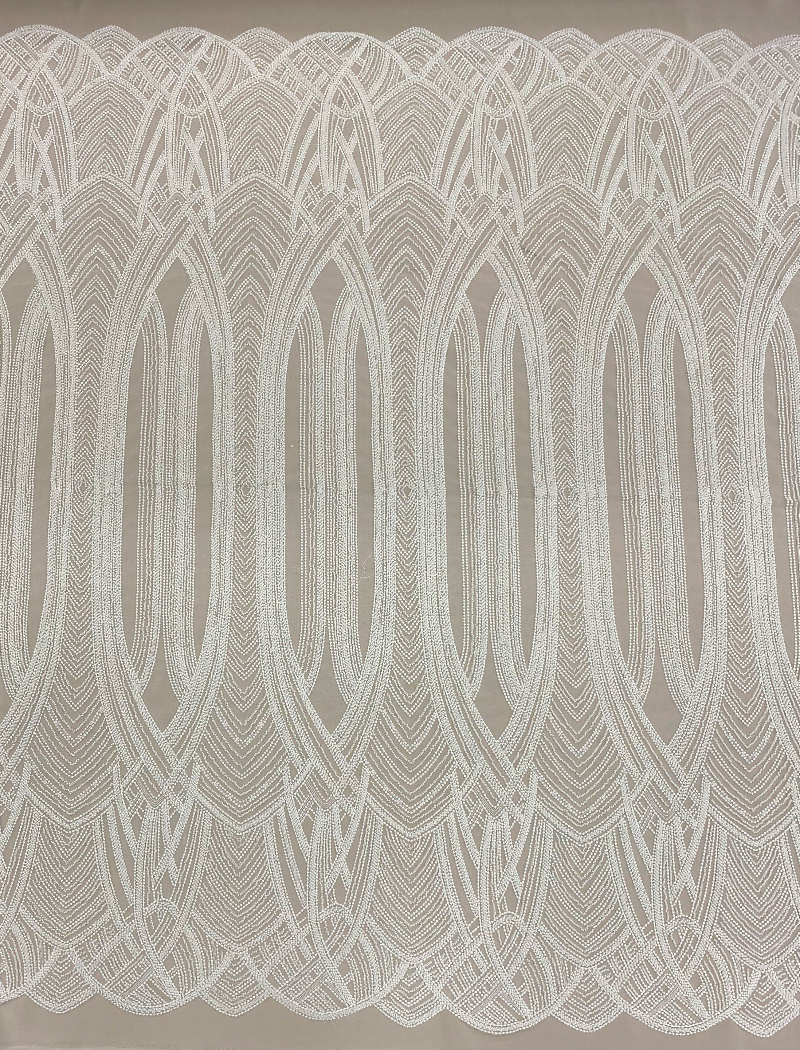 Ivory Pearl Embellished Tulle Fragility