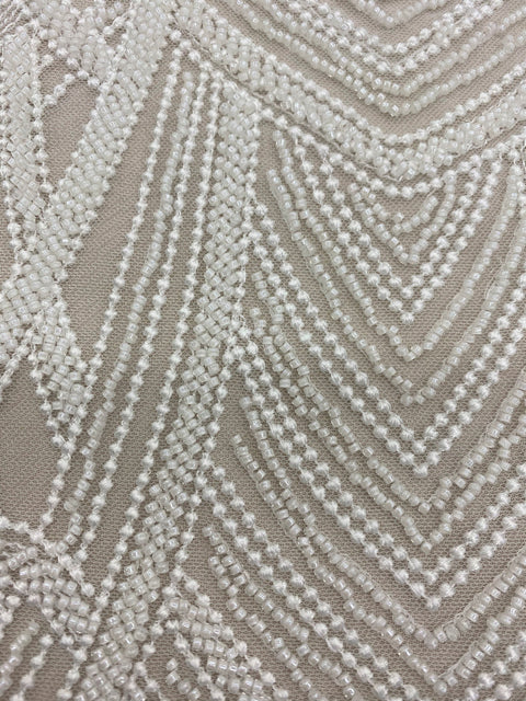 Heavily Embellished Tulle Lv11194 Ivory