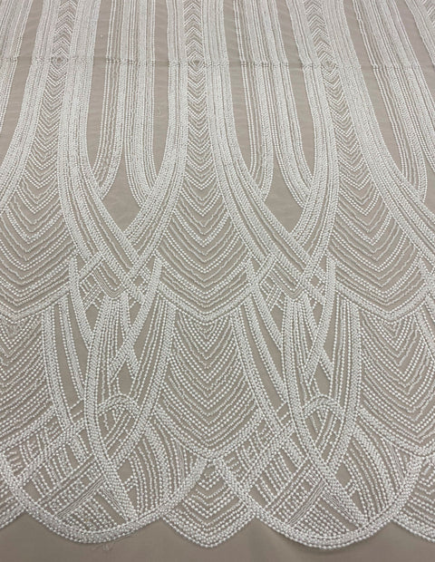 Heavily Embellished Tulle Lv11194 Ivory