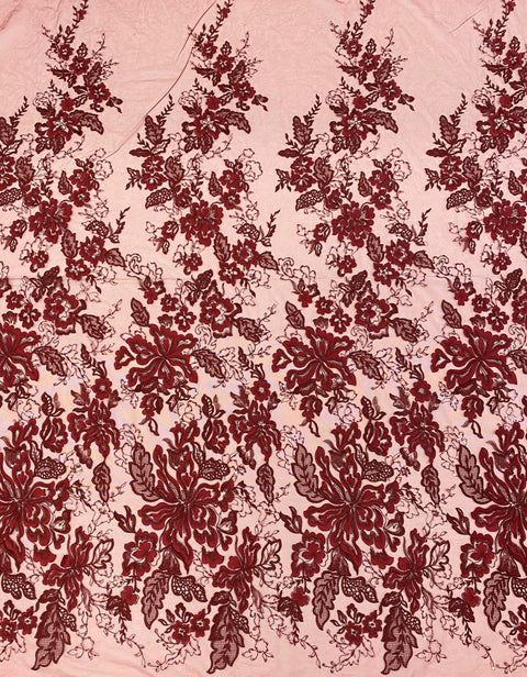 Embellished Tulle (LV11676) Wine