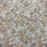 Sand Embellished 3-D Floral Tulle — featuring laser-cut 3-D floral appliqués on a fine tulle