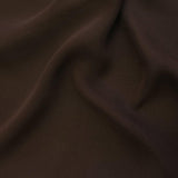 Mahogany Silk Georgette — lightweight and semi-sheer with a matte crepe texture and a soft, airy drape, 100% mulberry silk, 137cm wide