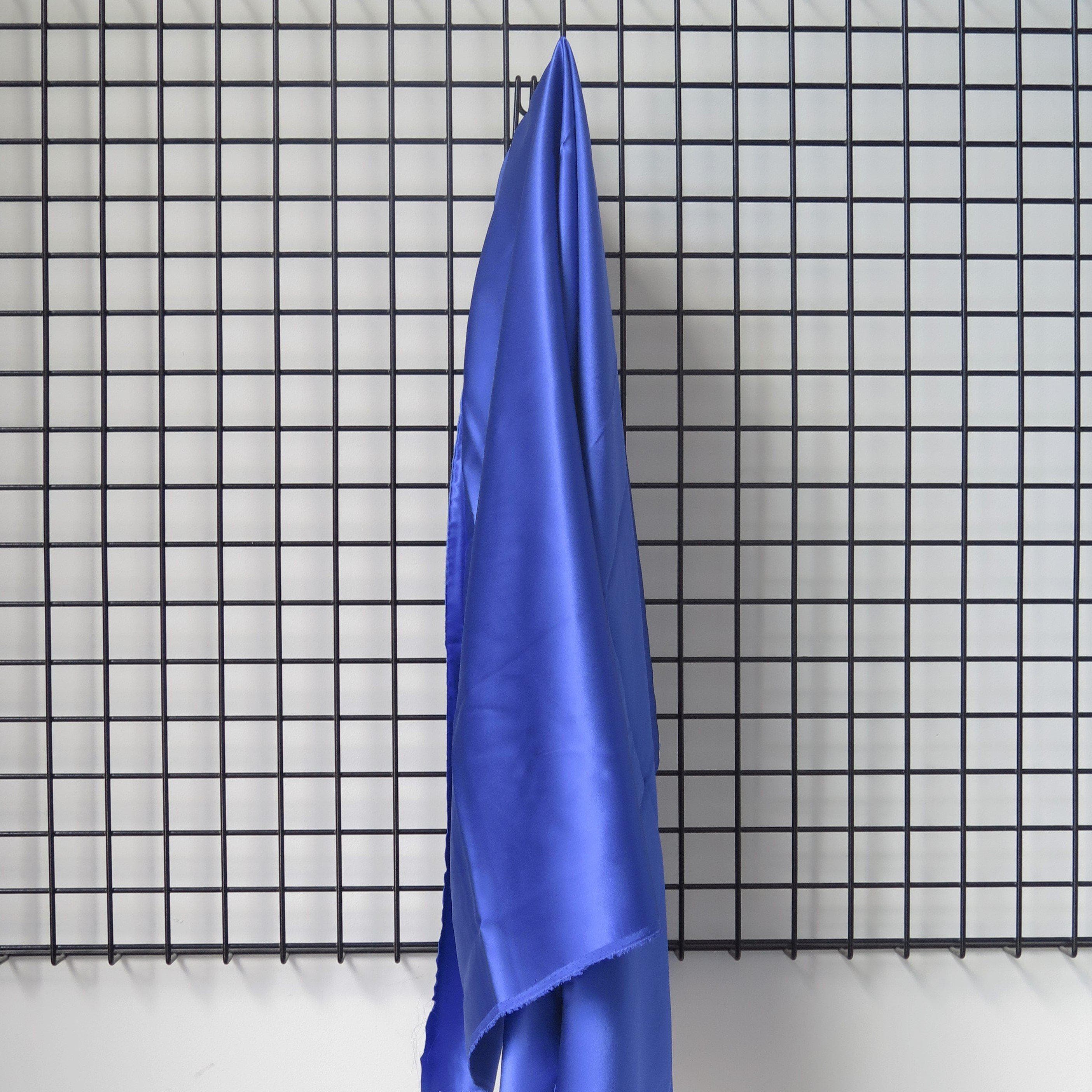 Marine Sandwash Satin — lightweight and soft with a smooth luster satin finish, 100% mulberry silk, 140cm wide