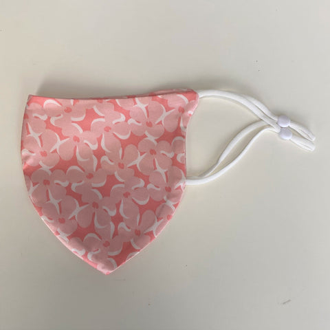 Silk Face Covering Floral Pink