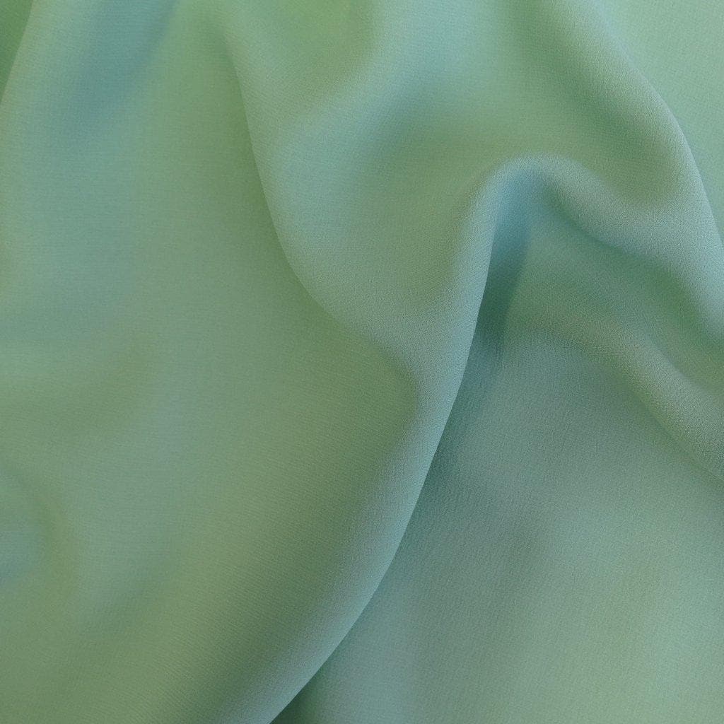 Mint Remnant Silk Georgette