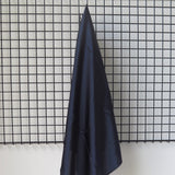 Navy Sandwash Satin — lightweight and soft with a smooth luster satin finish, 100% mulberry silk, 140cm wide