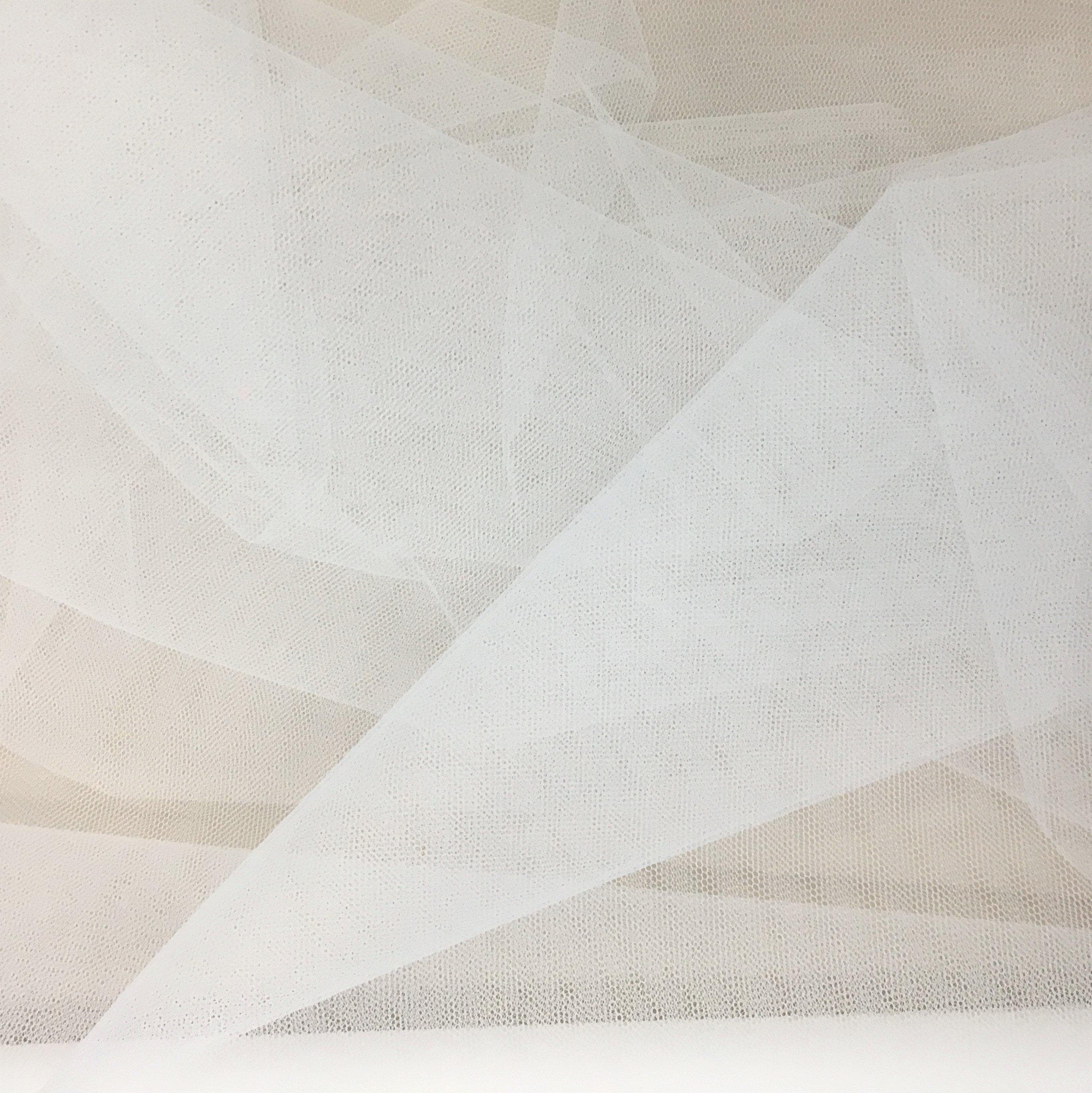 Bridal Net Silk White