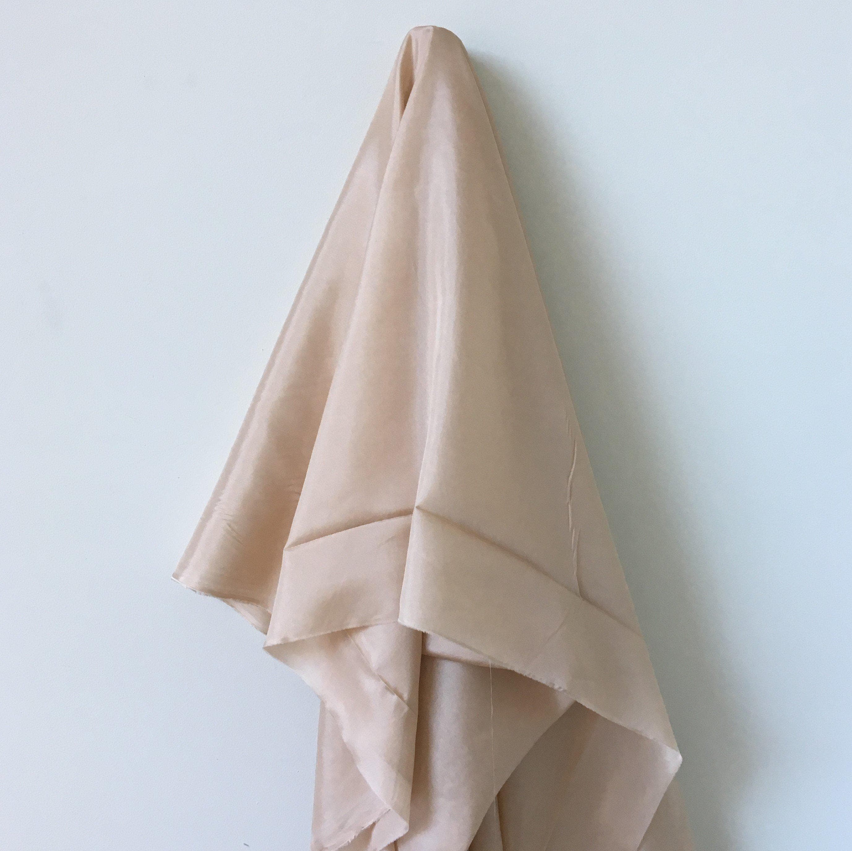 Nude Habotai — soft with a light, airy drape and a smooth satin finish, 100% mulberry silk, 140cm wide