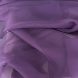 Purple Silk Organza — lightweight, sheer and smooth with a low-sheen finish, 100% silk, 137cm wide