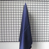 Oxford Blue Sandwash Satin — lightweight and soft with a smooth luster satin finish, 100% mulberry silk, 140cm wide