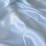 Pale Blue Sandwash Satin — lightweight and soft with a smooth luster satin finish, 100% mulberry silk, 140cm wide