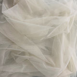 Bone Polyester Tulle — lightweight and soft, 100% polyester, 150cm wide