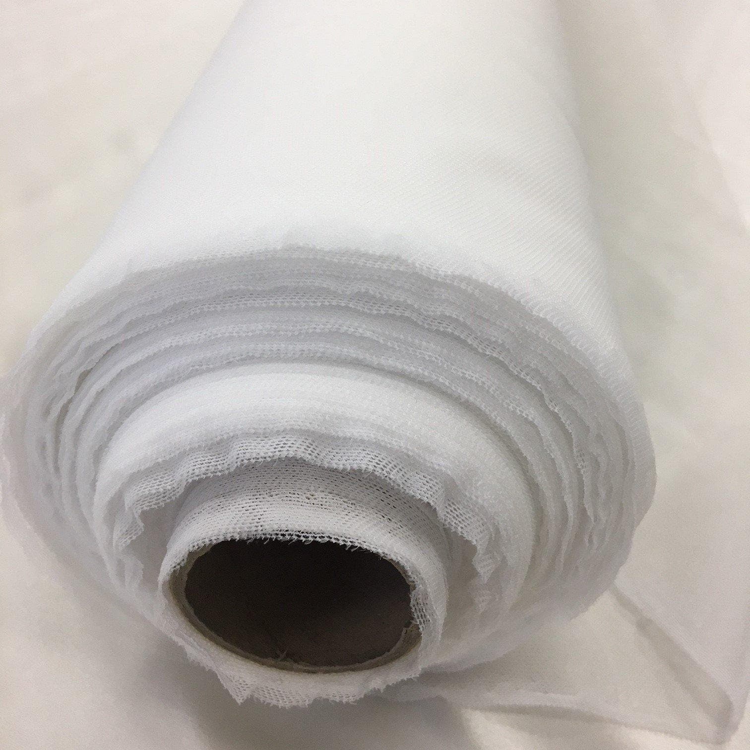 Ivory Polyester Tulle — lightweight and soft, 100% polyester, 150cm wide