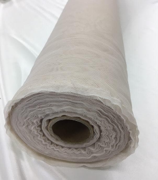 Milk Polyester Tulle — lightweight and soft, 100% polyester, 150cm wide