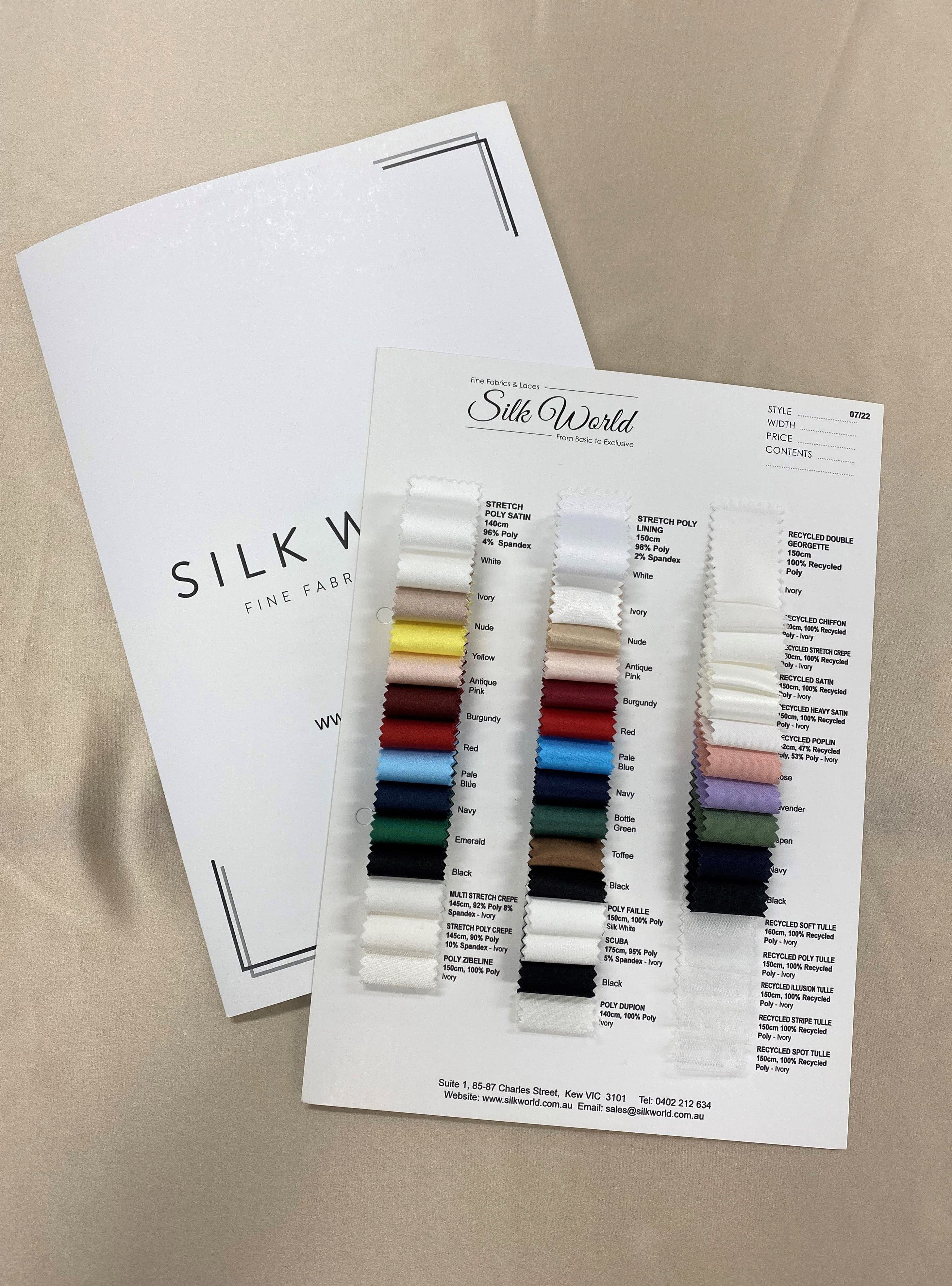Sample Card Polyester – Silk World